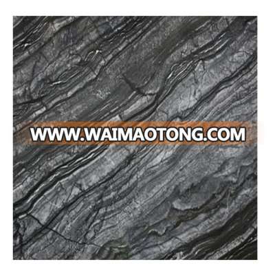 Chinese Natural black stone Ancient wood marble slab for countertop and floor