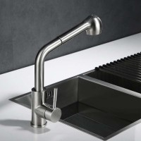 Hot sale long hose stainless steel 304 pull down kitchen mixer in brushed finished