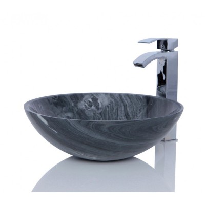 Black Marble Laundry Sink, Marble Sink for Bathroom and Kitchen%